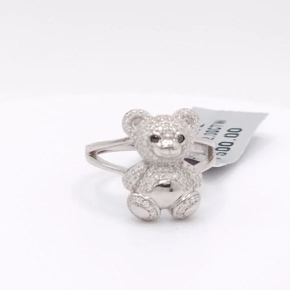 2.00 Ctw Moissanite Teddy Bear Ring – 925 Silver Plated, GRA Certified - Picture 15 of 17